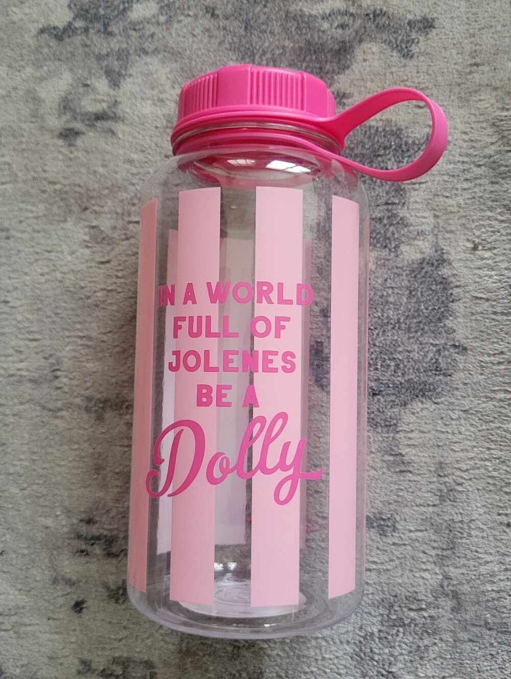 Be a Dolly 33 Fl Oz Pink Water Bottle
